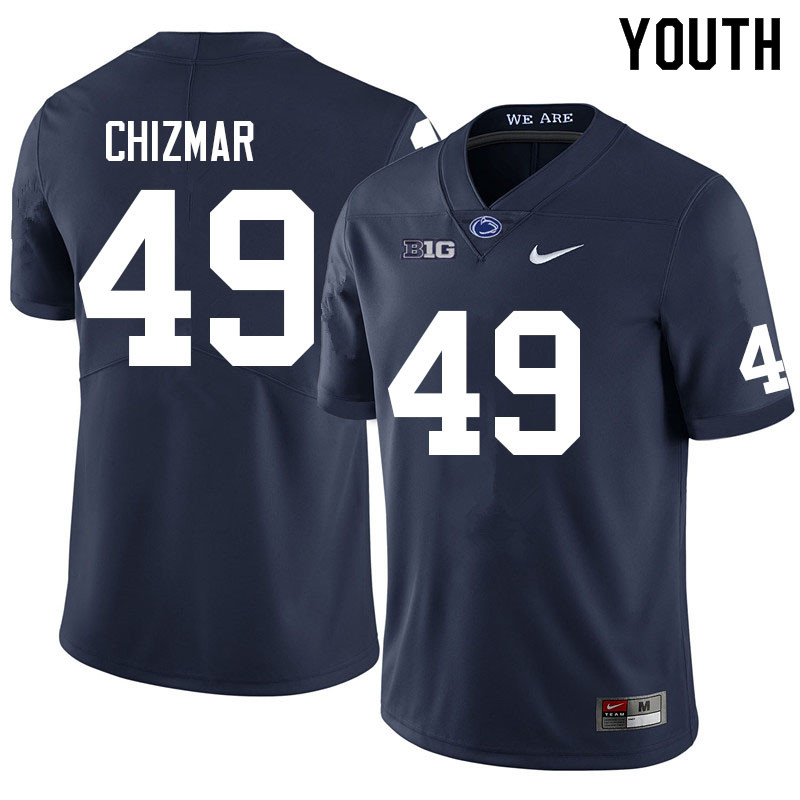 Youth #49 Ben Chizmar Penn State Nittany Lions College Football Jerseys Sale-Navy - Click Image to Close